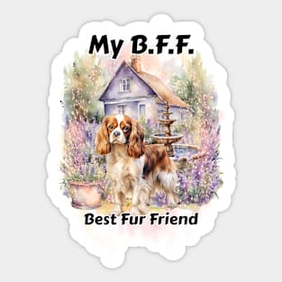 Dog - BFF King Charles Spaniel Sticker